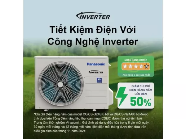 Máy lạnh Panasonic Inverter 1.5HP CU/CS-U12BKH-8