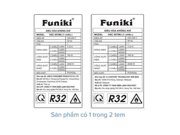Điều hoà Funiki HSC09TMU 1 chiều 9000 BTU